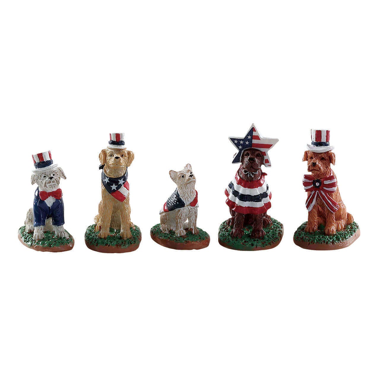 lemax-patriotic-pups-figurine-chiens-village-miniature image 2