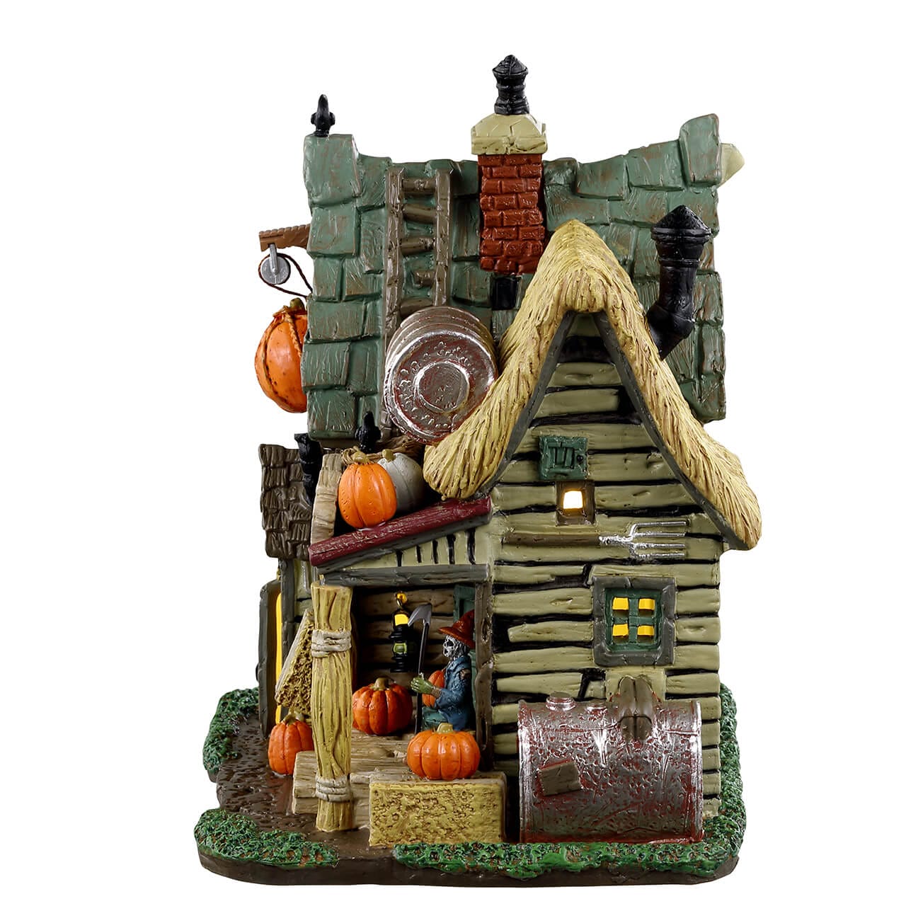 lemax-the-last-straw-house-of-the-scarecrow-maison-hant-e-lumineuse image 3