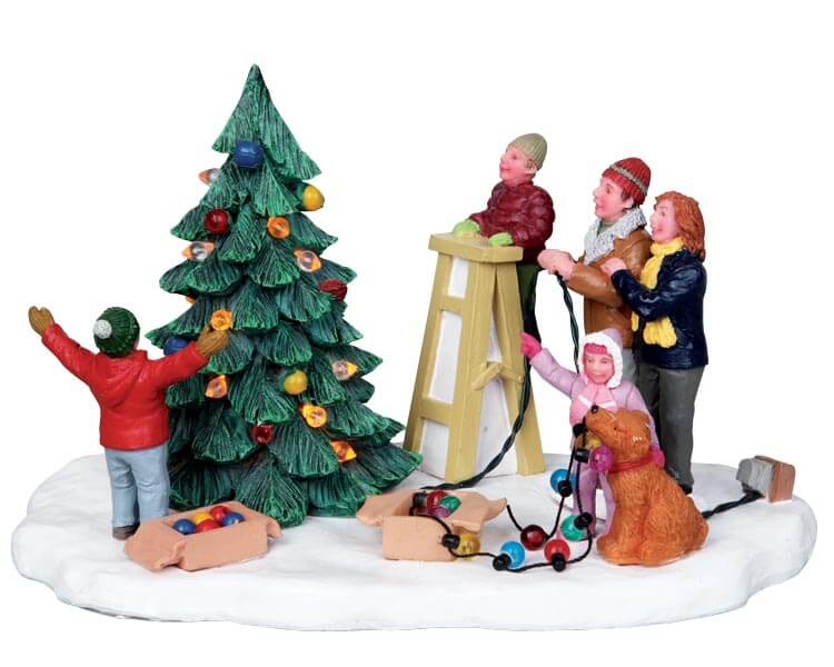 lemax-lighting-the-tree-figurine-village-de-no-l-d-coration-du-sapin image 1