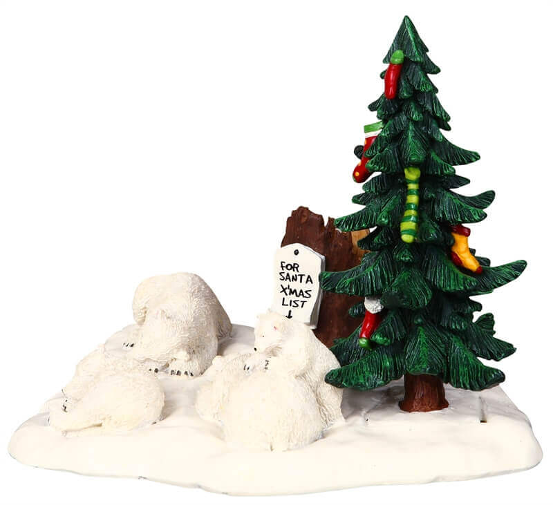 lemax-polar-bear-wishlist-figurine-ours-polaires-village-de-no-l image 2