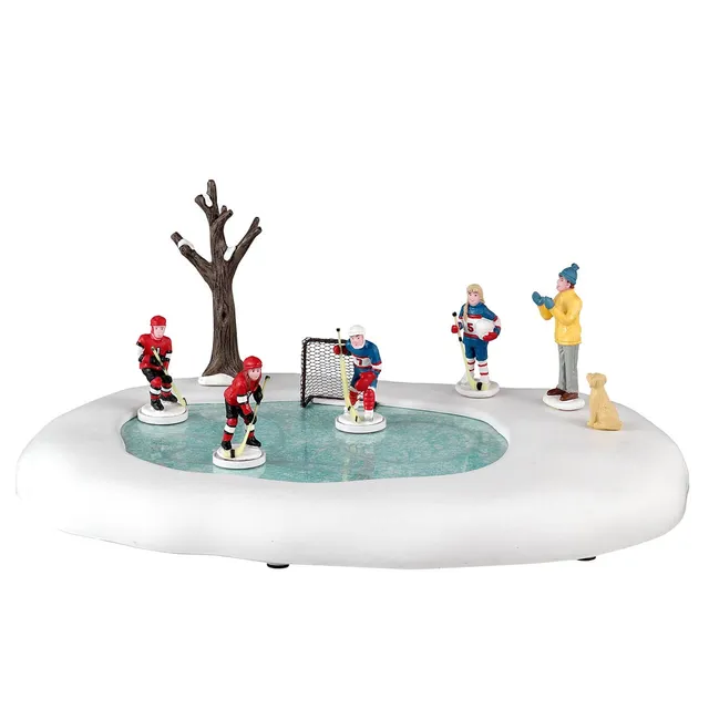 lemax-girls-play-hockey-too-figurine-match-de-hockey-village-de-no-l-vail-villag image 1
