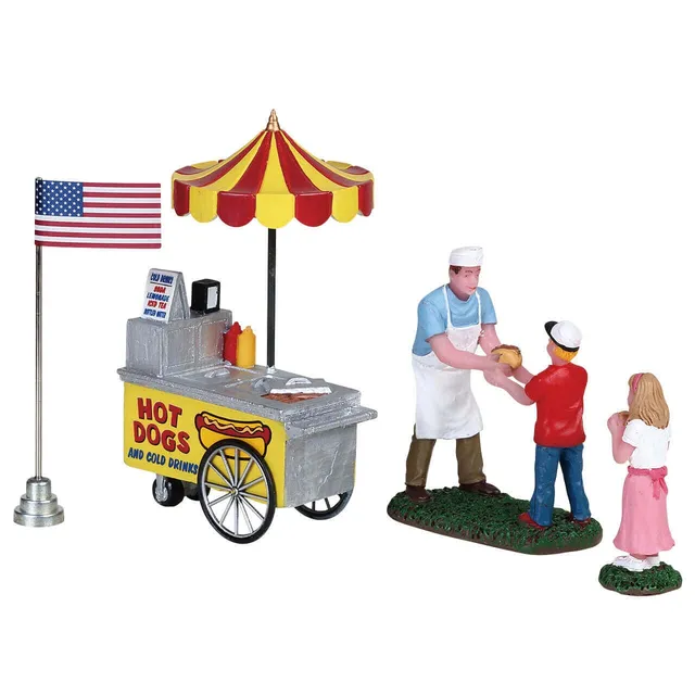 lemax-hot-dog-stand-stand-miniature-pour-village-de-no-l image 1