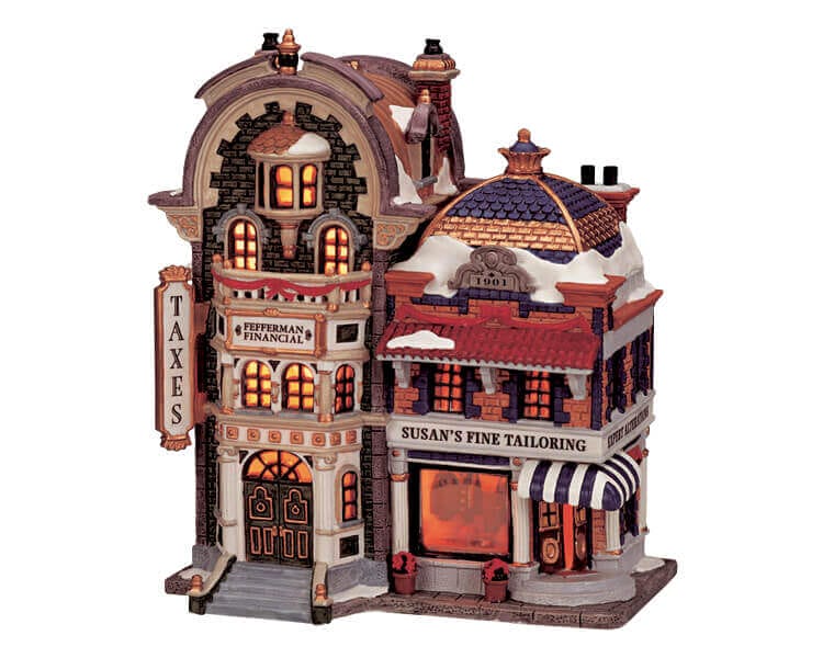 lemax-fefferman-financial-tailor-boutique-miniature-village-de-no-l image 1