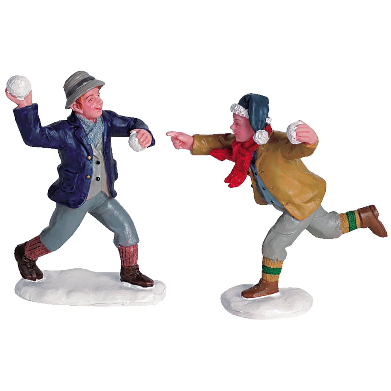 lemax-snowball-fun-set-of-2-figurines-miniatures-caddington image 1