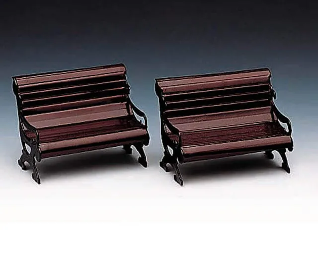lemax-metal-park-bench-lot-de-2-bancs-miniatures-village-de-no-l image 1