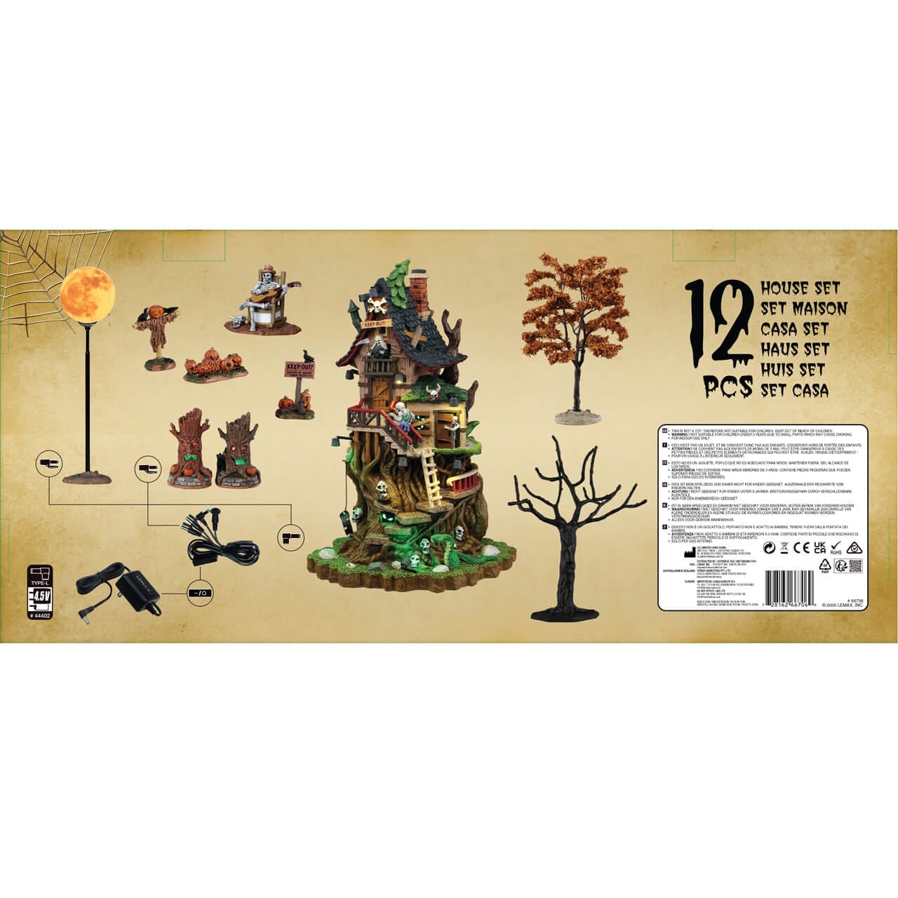lemax-petrified-forest-tree-house-set-village-effrayant-lumineux-spooky-town image 3