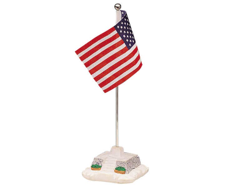 lemax-american-flag-pole-accessoire-m-t-drapeau-miniature image 1