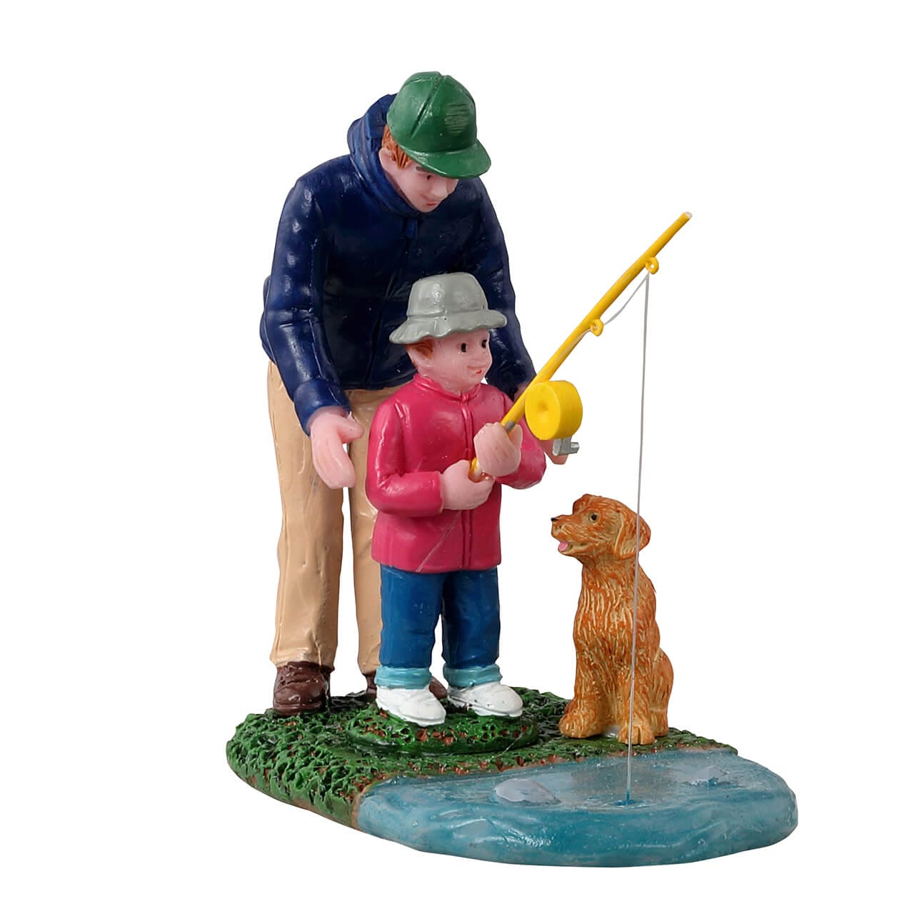 lemax-his-first-fishing-lesson-figurine-p-che-p-re-enfant-vail-village image 2