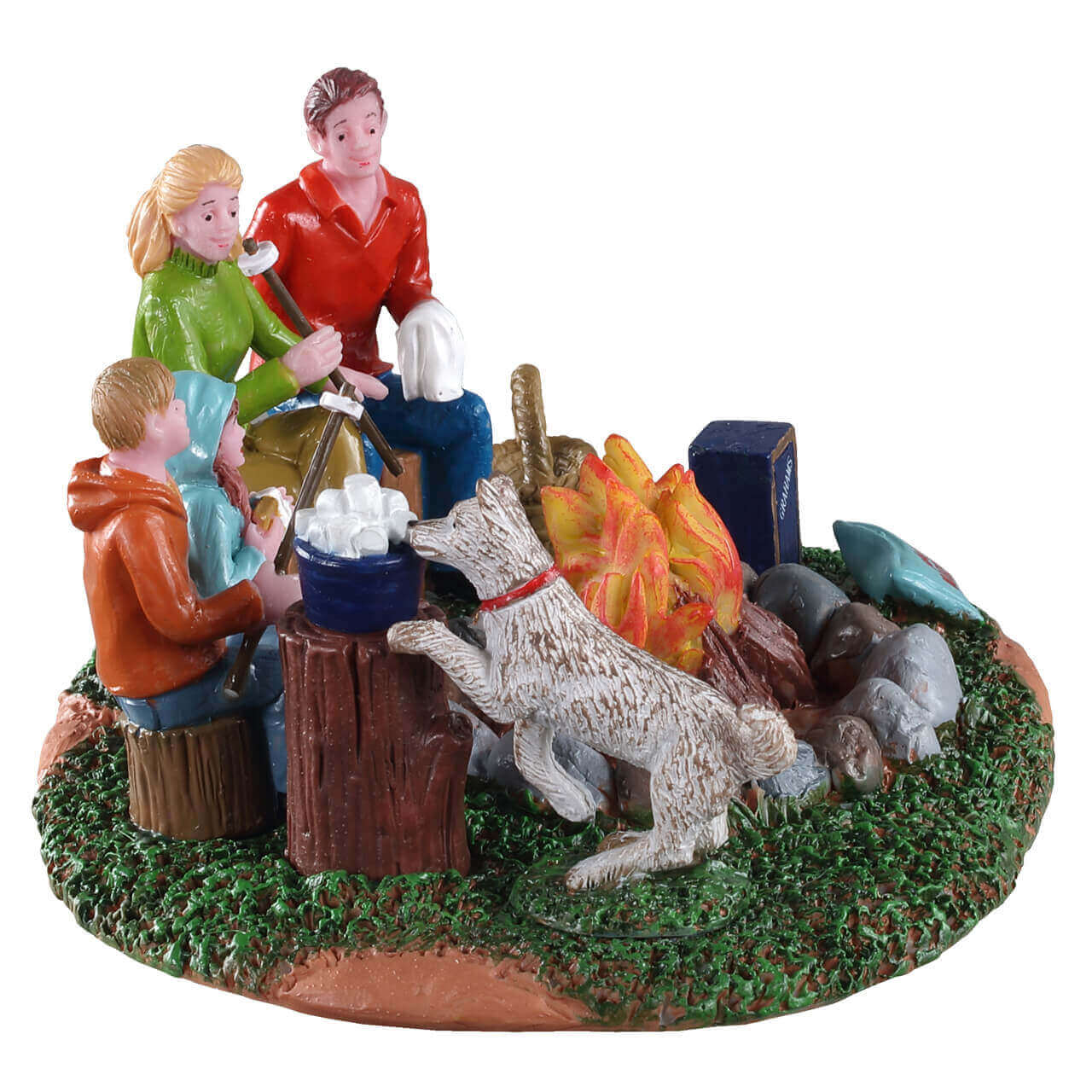 lemax-s-more-family-fun-sc-ne-miniature-famille-feu-de-camp-harvest-crossing image 2