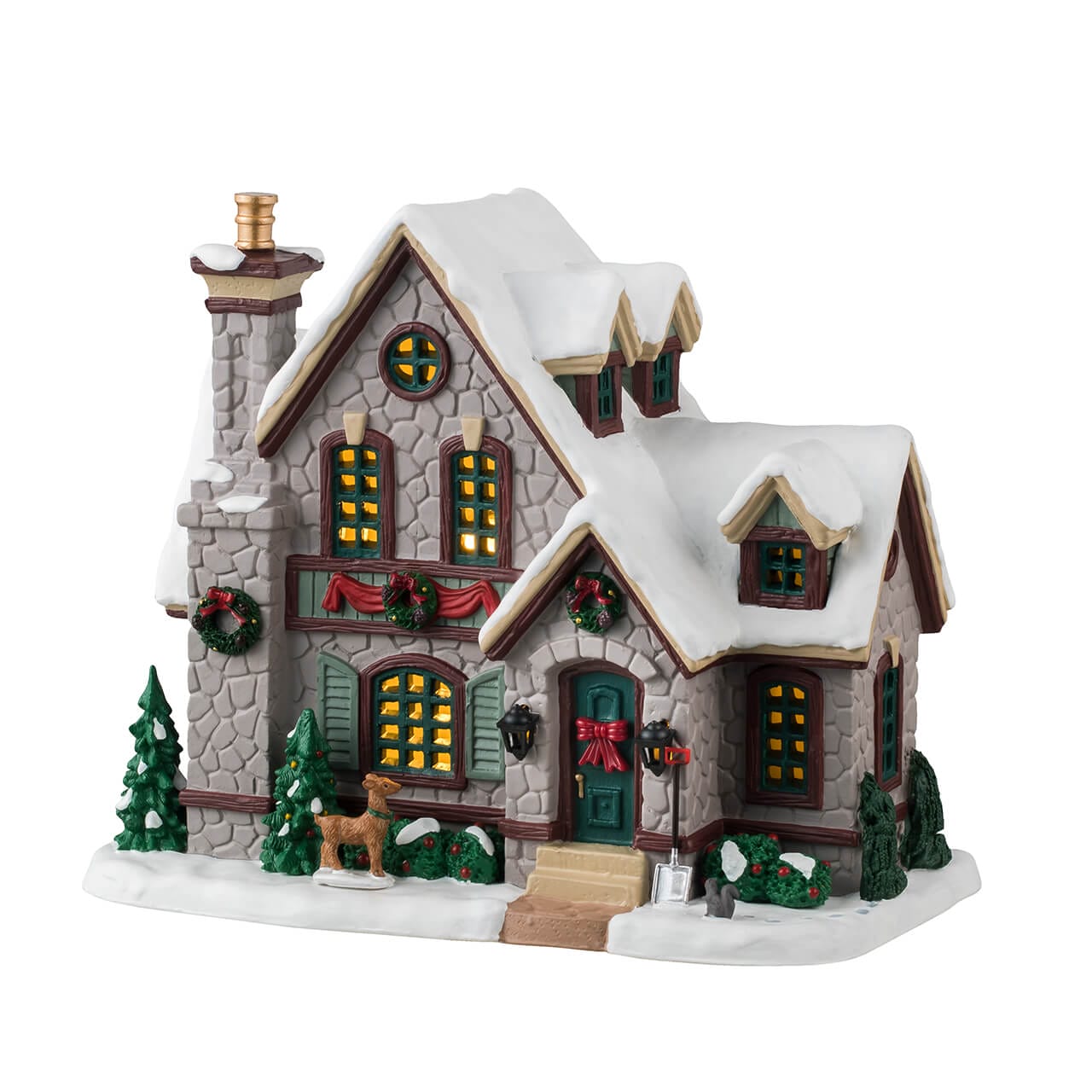 lemax-white-christmas-maison-lumineuse-enneig-e-village-caddington image 1
