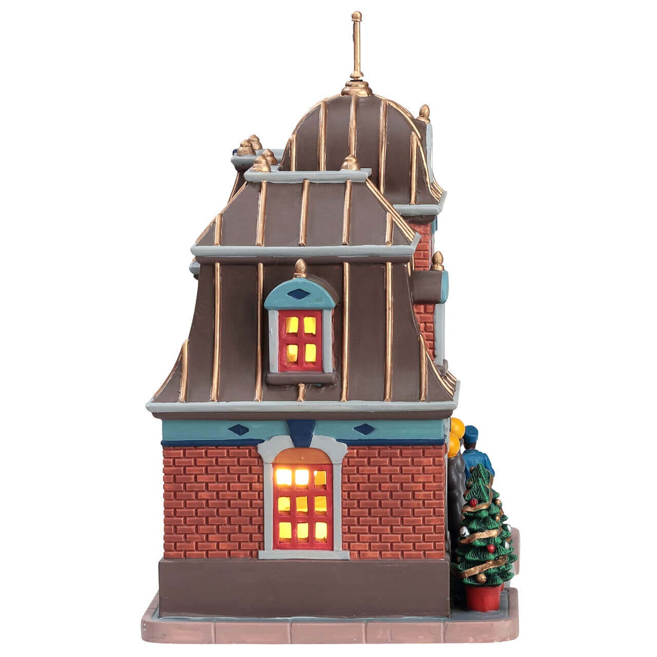 lemax-rolling-hills-police-station-poste-de-police-lumineux-village-miniature image 3