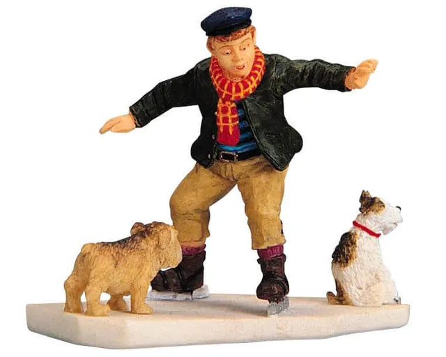 lemax-skating-dogs-figurine-chiens-patineurs-village-no-l image 1