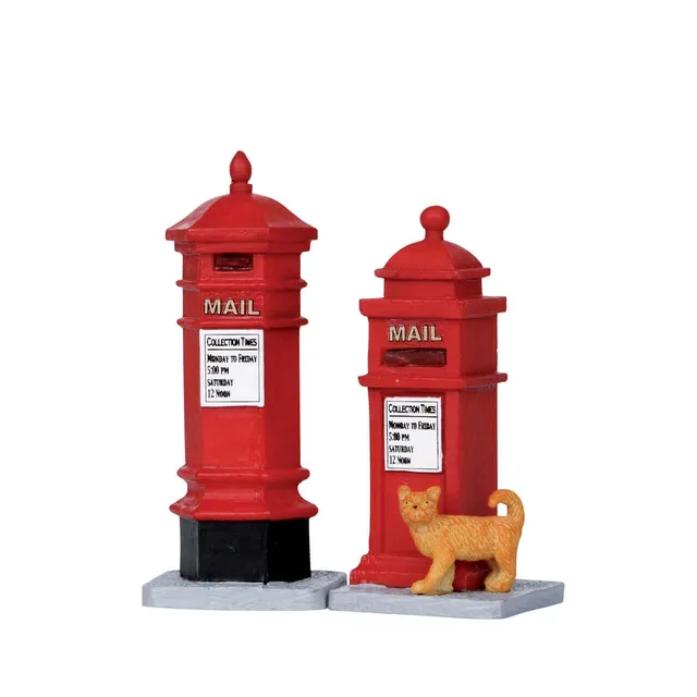 lemax-victorian-mailboxes-set-of-2-accessoires-miniatures-caddington image 1