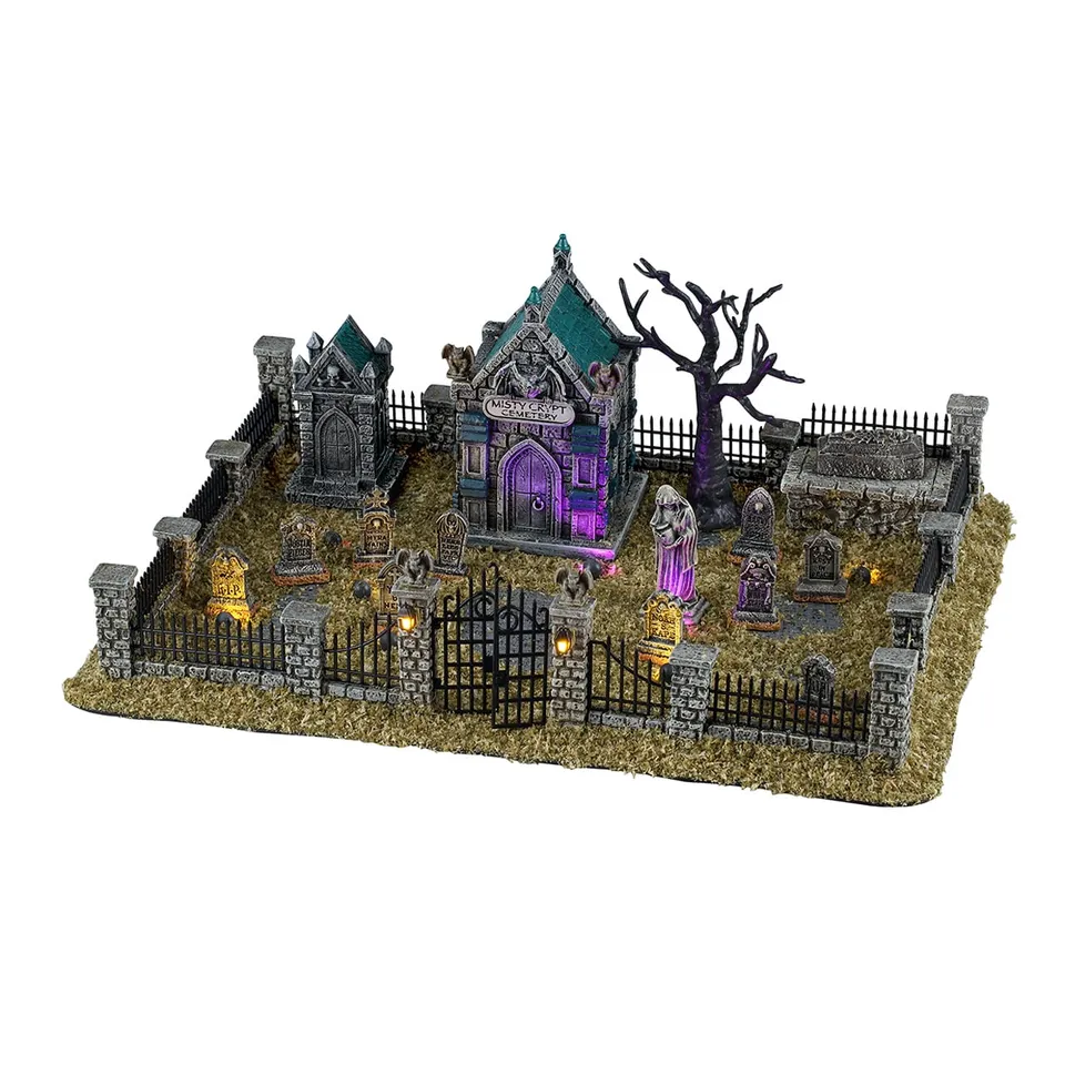 lemax-misty-crypt-graveyard-d-cor-lumineux-spooky-town image 1