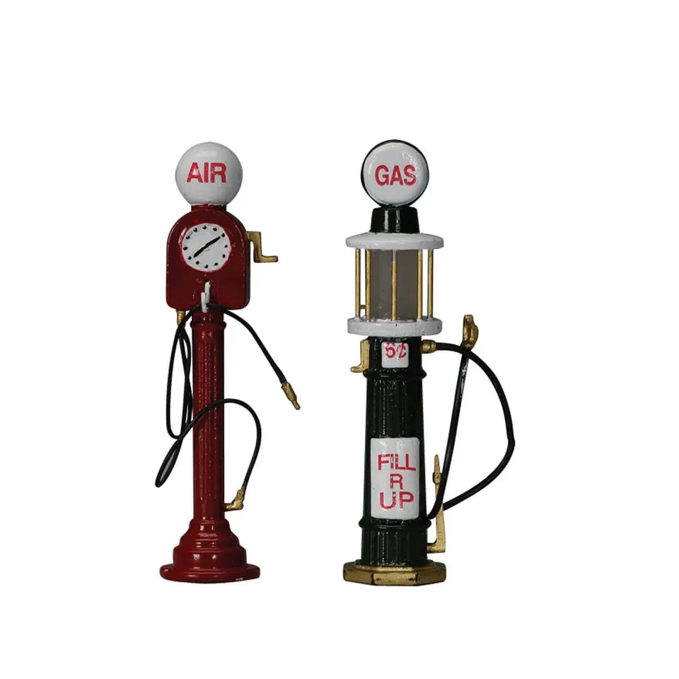 lemax-service-pumps-set-of-2-pompes-station-village-miniature image 1