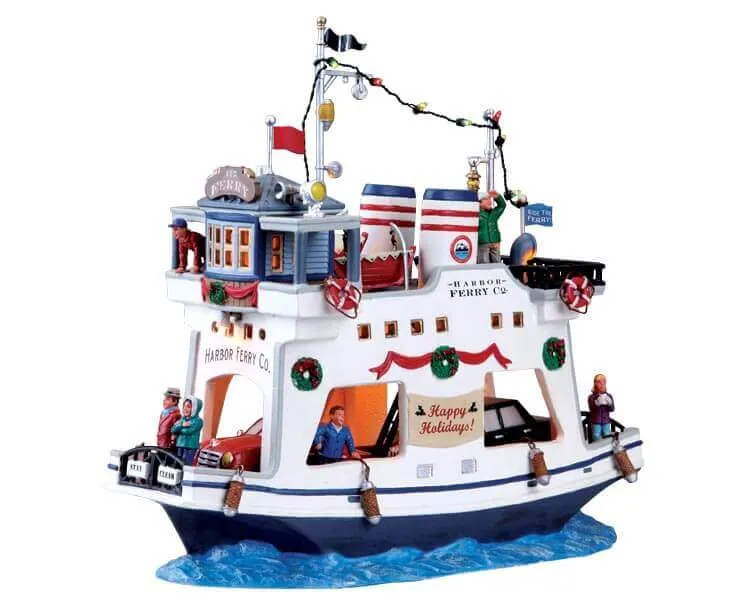 lemax-harbor-ferry-co-ferry-miniature-lumineux-village-de-no-l image 1