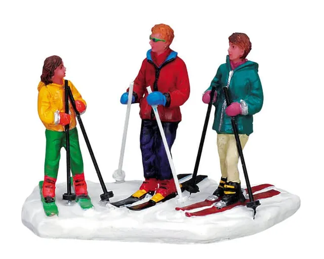 lemax-waiting-for-lift-figurine-skieurs-village-d-hiver image 1