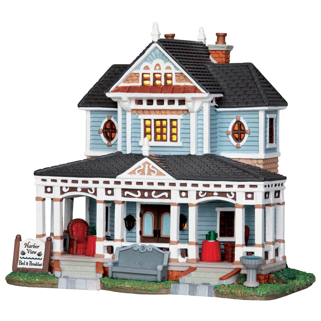 lemax-harbor-view-bed-breakfast-maison-miniature-lumineuse image 1