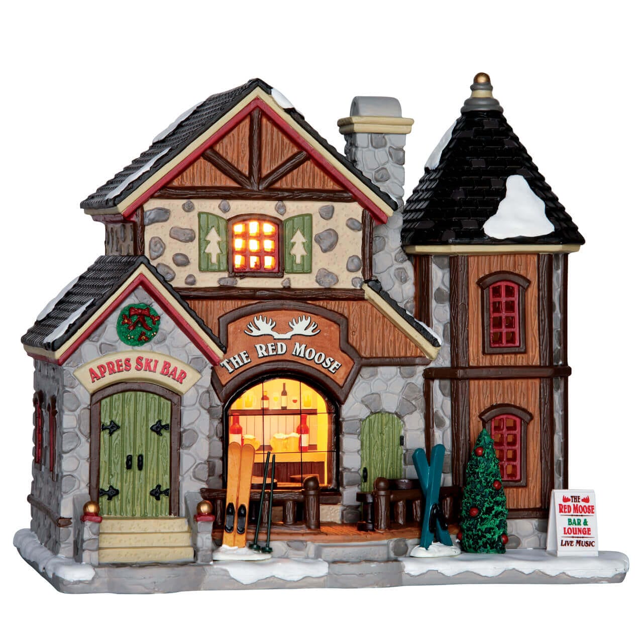 lemax-the-red-moose-bar-bar-miniature-lumineux-village-de-no-l image 1