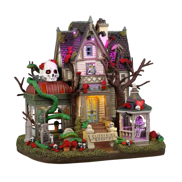 lemax-slithering-gardens-jardin-hant-lumineux-spooky-town image 1