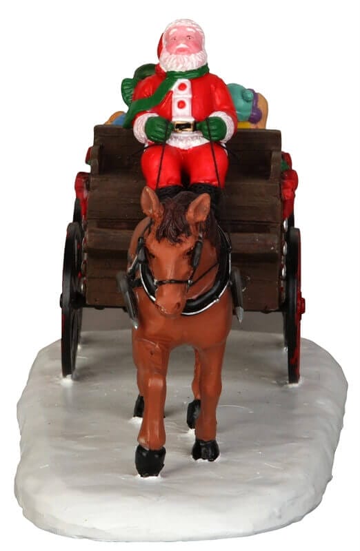 lemax-santa-s-wagon-ride-figurine-chariot-du-p-re-no-l-pour-village-de-no-l image 2
