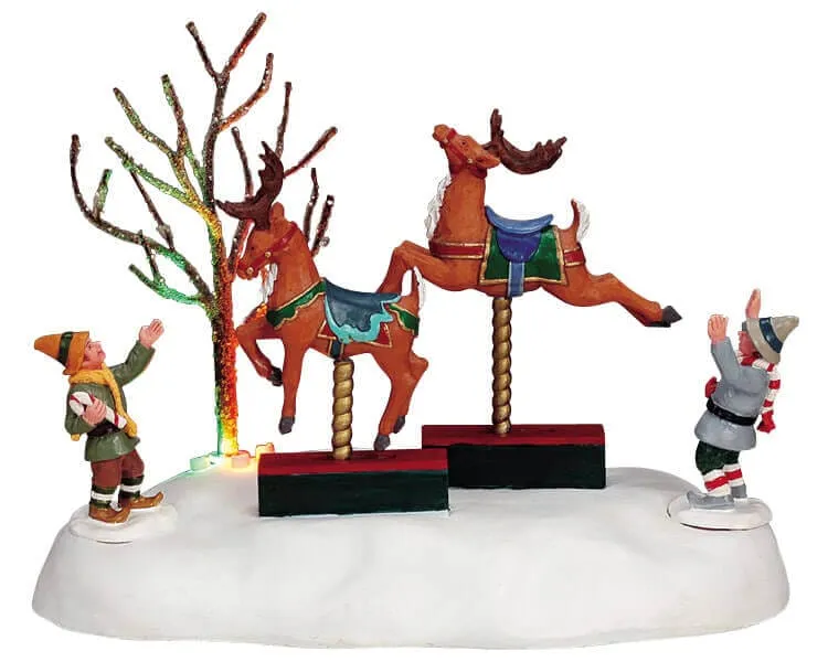 lemax-rocking-reindeer-figurine-renne-bascule-village-de-no-l image 1