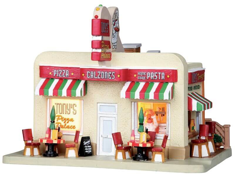 lemax-tony-s-pizza-palace-b-timent-miniature-lumineux image 4