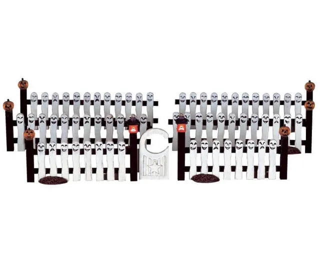 lemax-ghostie-picket-fence-cl-ture-miniature-spooky-town image 1