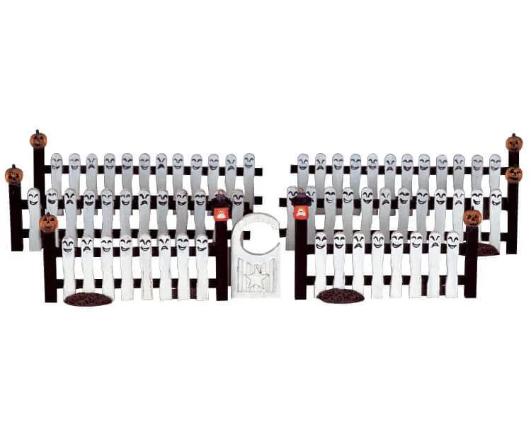 lemax-ghostie-picket-fence-cl-ture-miniature-spooky-town image 1