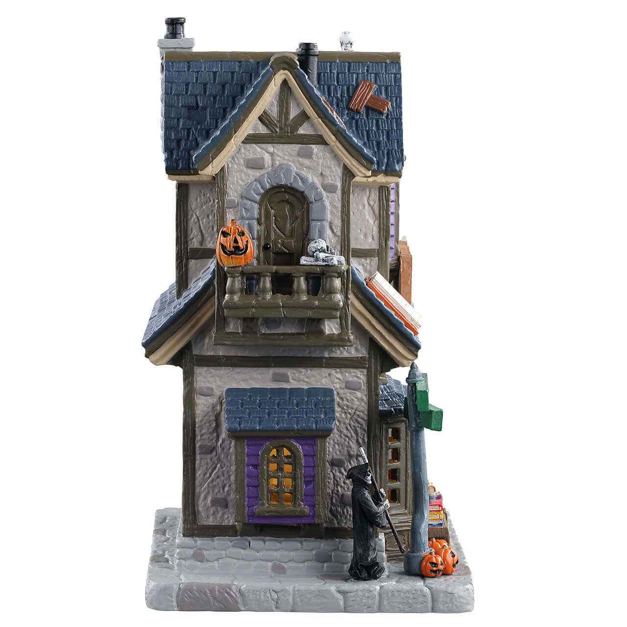 lemax-the-ghost-writer-s-antique-bookstore-librairie-hant-e-lumineuse-spooky-tow image 2