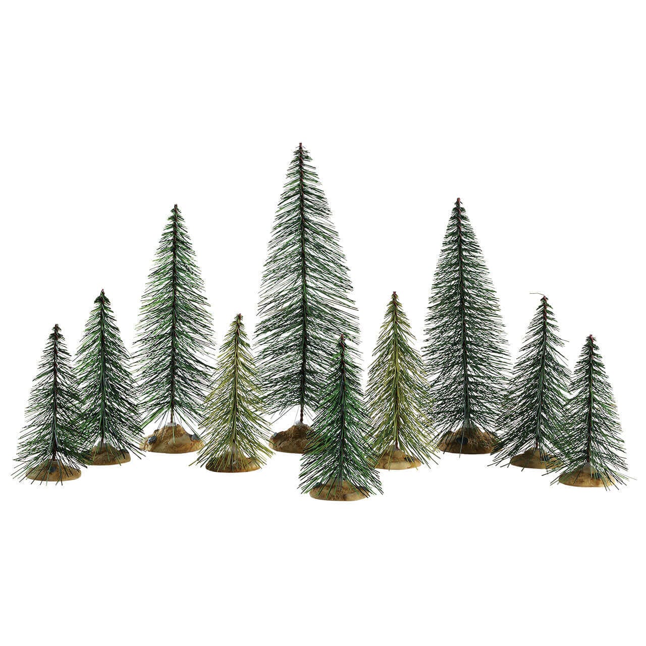 lemax-needle-pine-trees-lot-de-10-sapins-stables-miniatures image 1