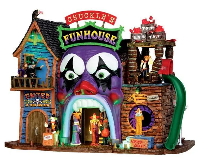 lemax-chuckle-s-funhouse-maison-hant-e-spooky-town image 1