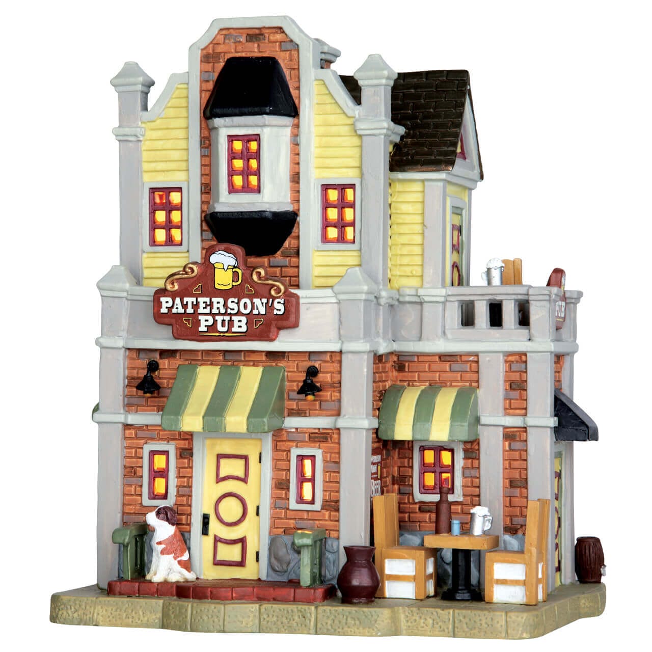 lemax-paterson-s-pub-b-timent-pub-irlandais-lumineux-pour-village-miniature image 1