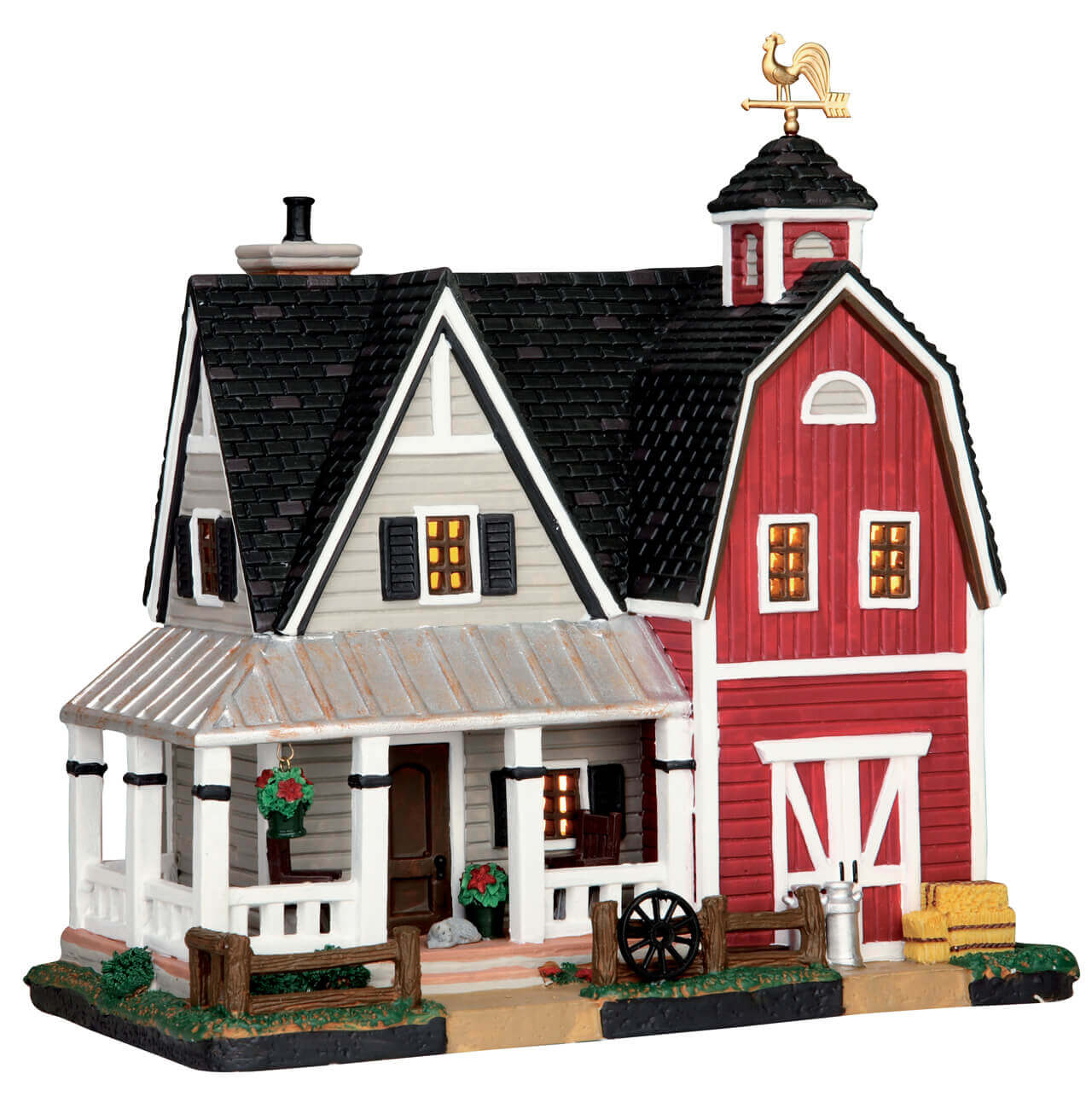 lemax-farmhouse-ferme-miniature-lumineuse-village-de-no-l image 1