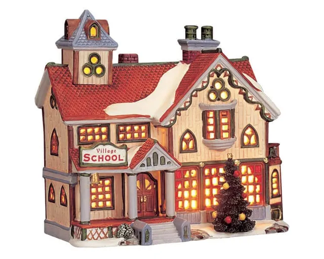 lemax-village-school-b-timent-miniature-lumineux-village-de-no-l image 1