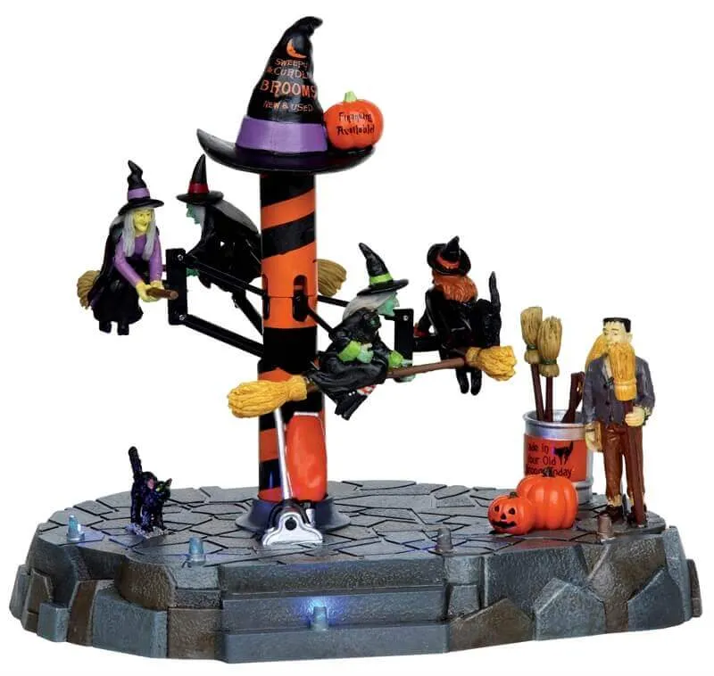 lemax-broom-dealership-village-miniature-spooky-town-anim-sorci-res image 1