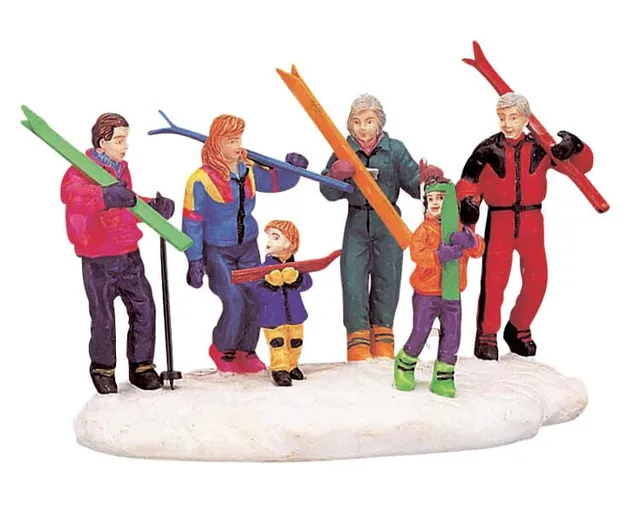 lemax-skiing-party-figurines-ski-miniatures-village-de-no-l image 1