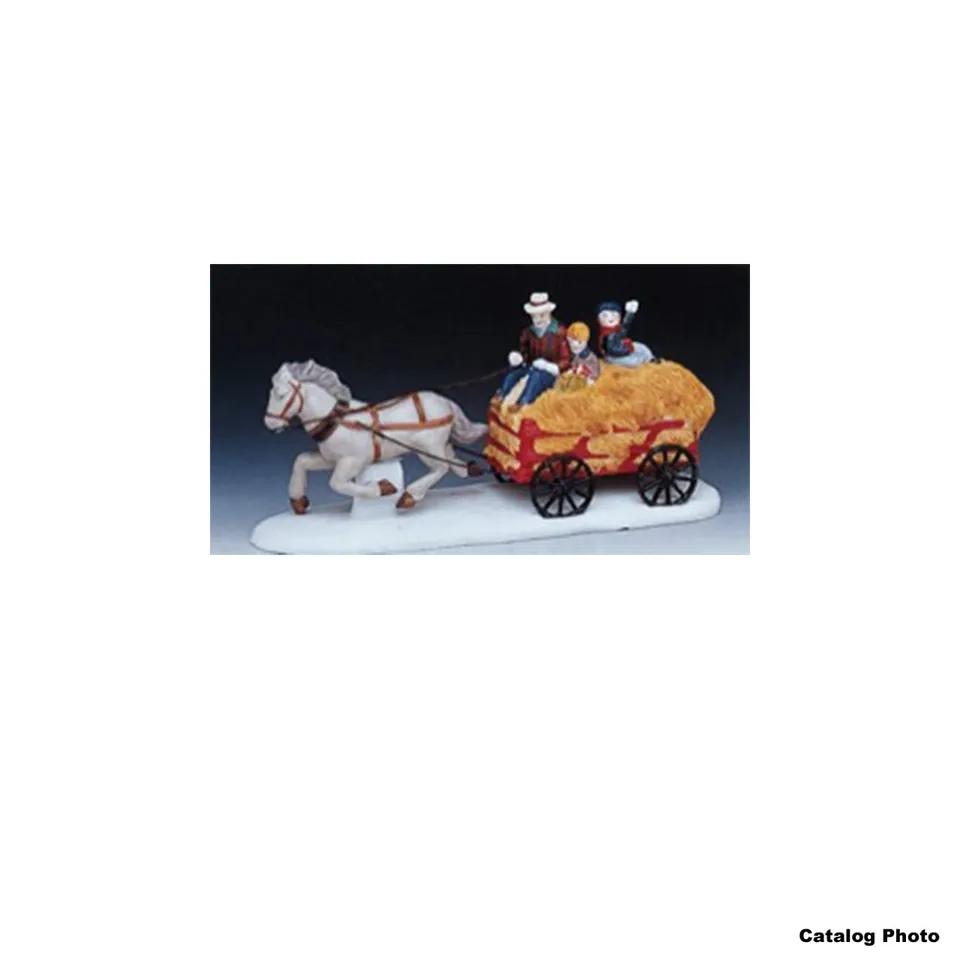 lemax-hay-carriage-ride-cal-che-et-foin-miniature image 1