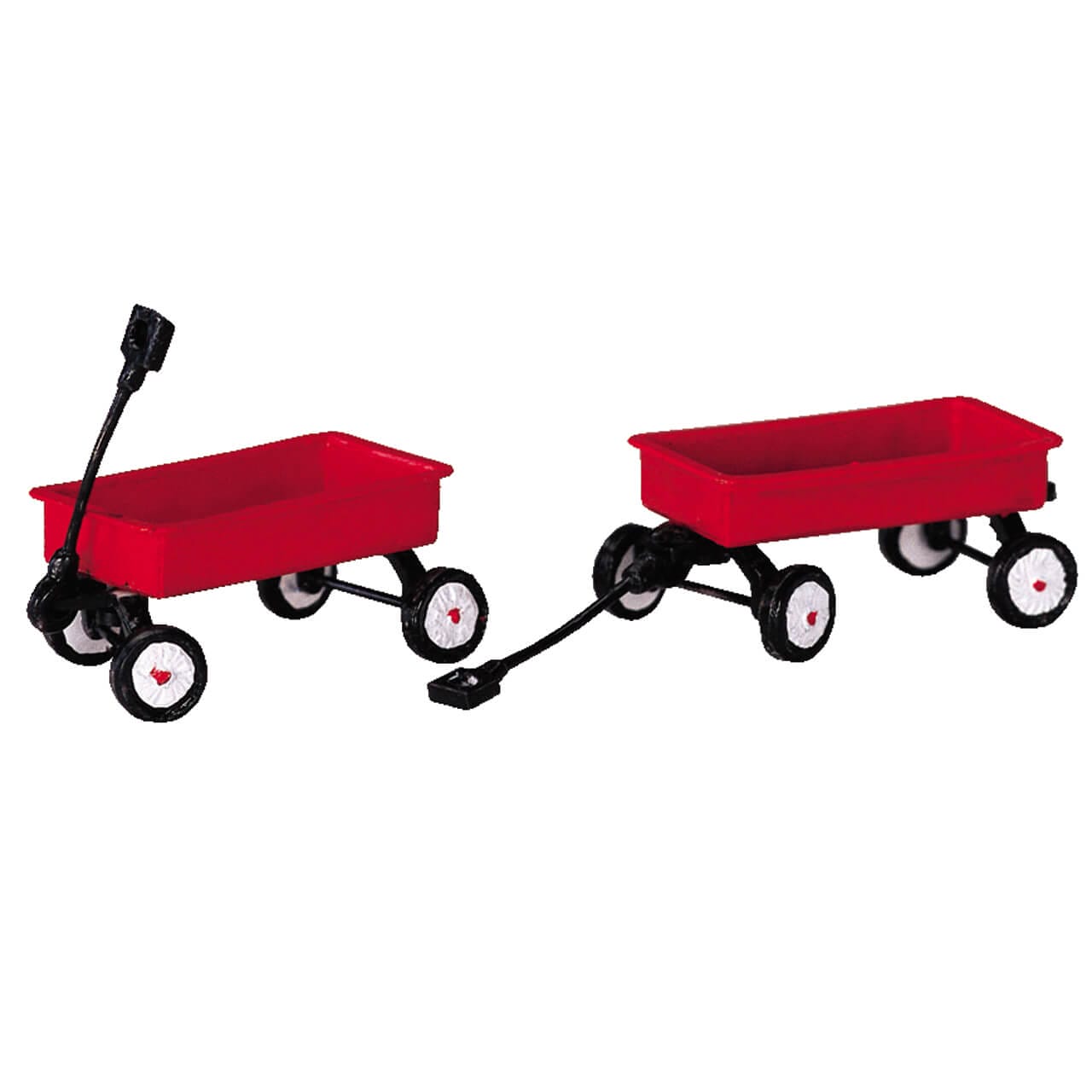 lemax-red-wagons-set-of-2-lot-de-2-chariots-rouges-miniature image 1