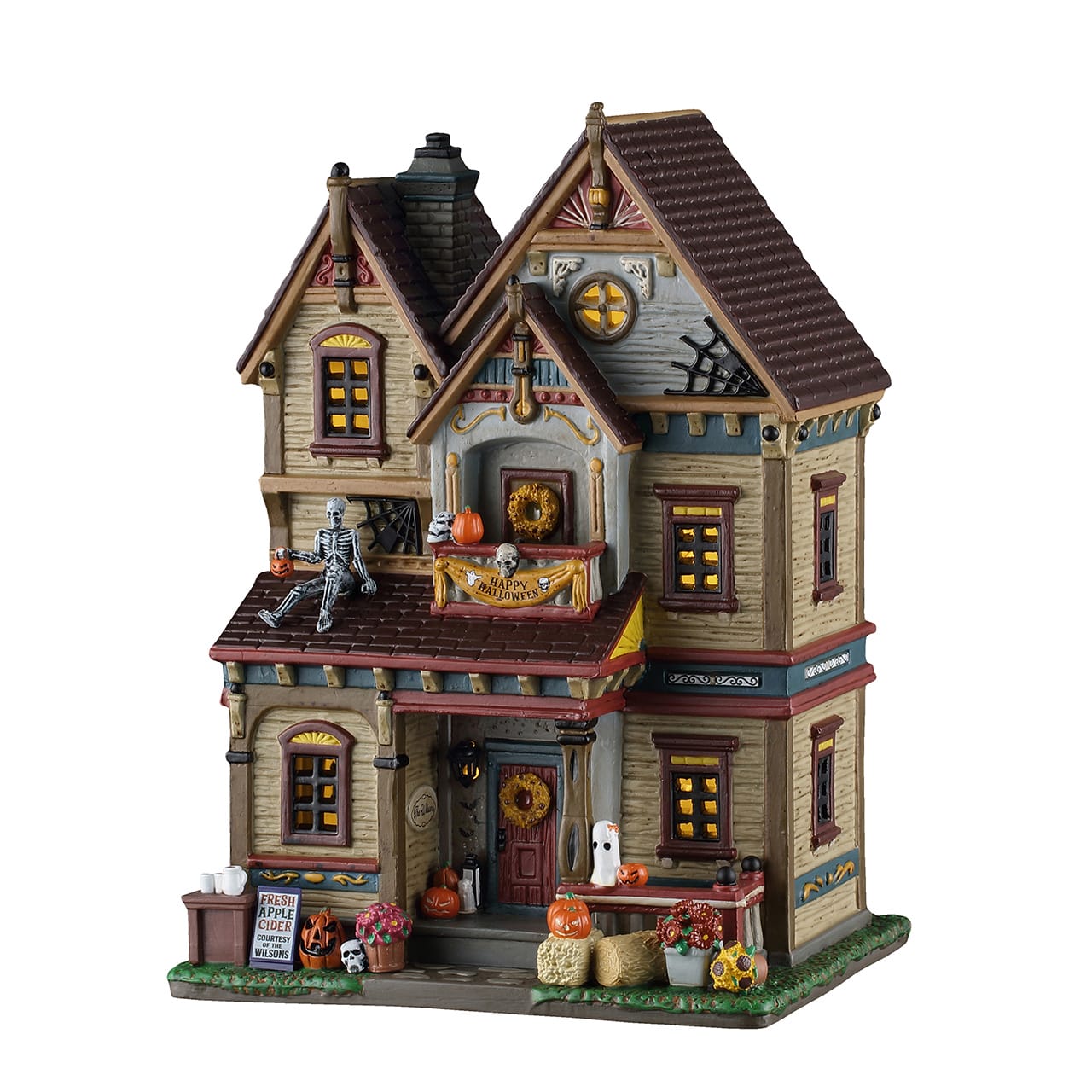 lemax-halloween-at-the-wilsons-maison-hant-e-lumineuse-spooky-town image 1