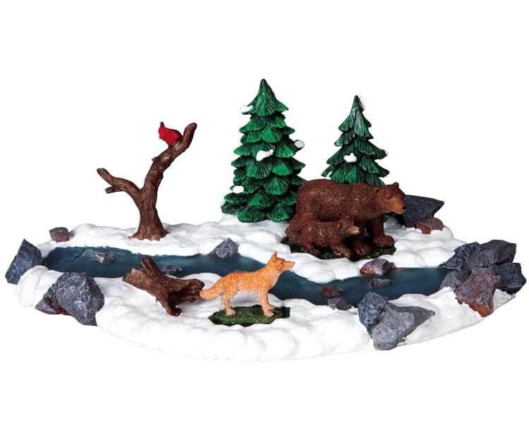 lemax-bears-by-river-figurines-village-miniature-ours-la-rivi-re image 1