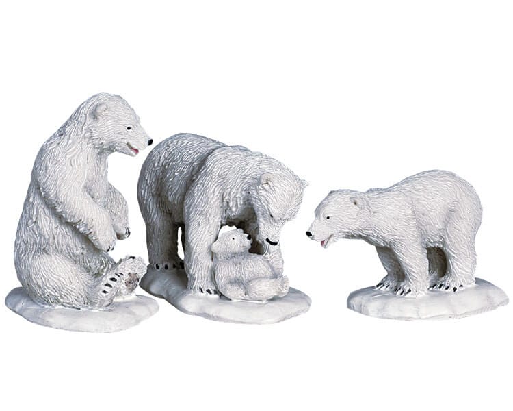 lemax-polar-bears-figurines-animaux-village-de-no-l image 1