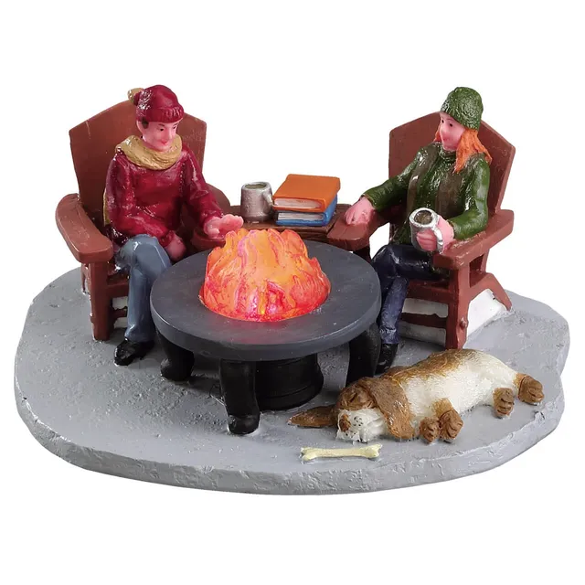 lemax-around-the-fire-figurine-veill-e-feu-de-camp image 1