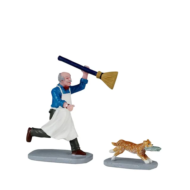lemax-feline-fish-thief-figurine-anim-e-village-caddington image 1