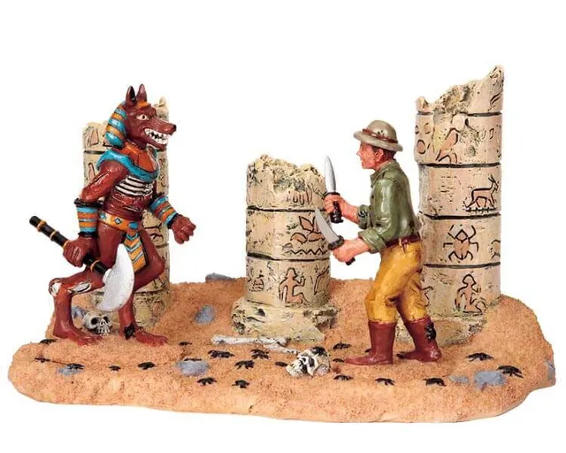 lemax-battle-anubis-figurine-spooky-town-halloween image 1