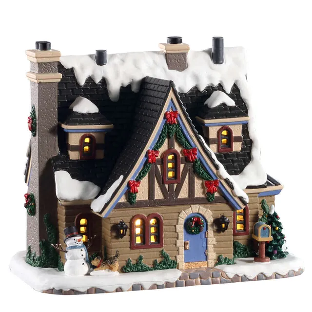 lemax-bristol-estate-cottage-lumineux-avec-bonhomme-de-neige image 1