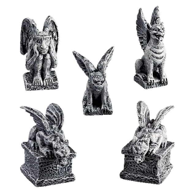 lemax-gargoyles-set-de-5-accessoires-spooky-town image 1