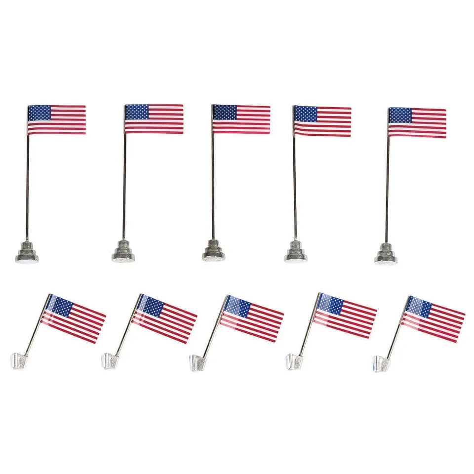 lemax-american-flag-post-accessoire-poteau-drapeau-village-miniature image 1