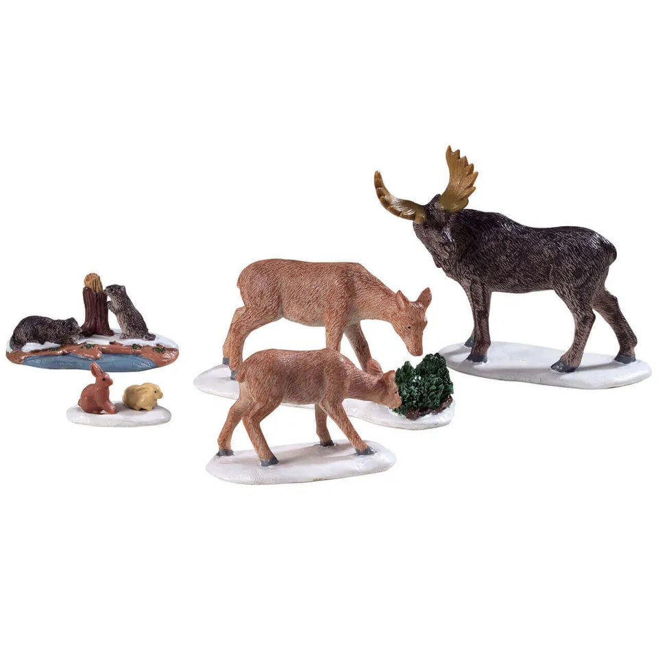 lemax-wild-animals-animaux-sauvages-village-miniature image 1