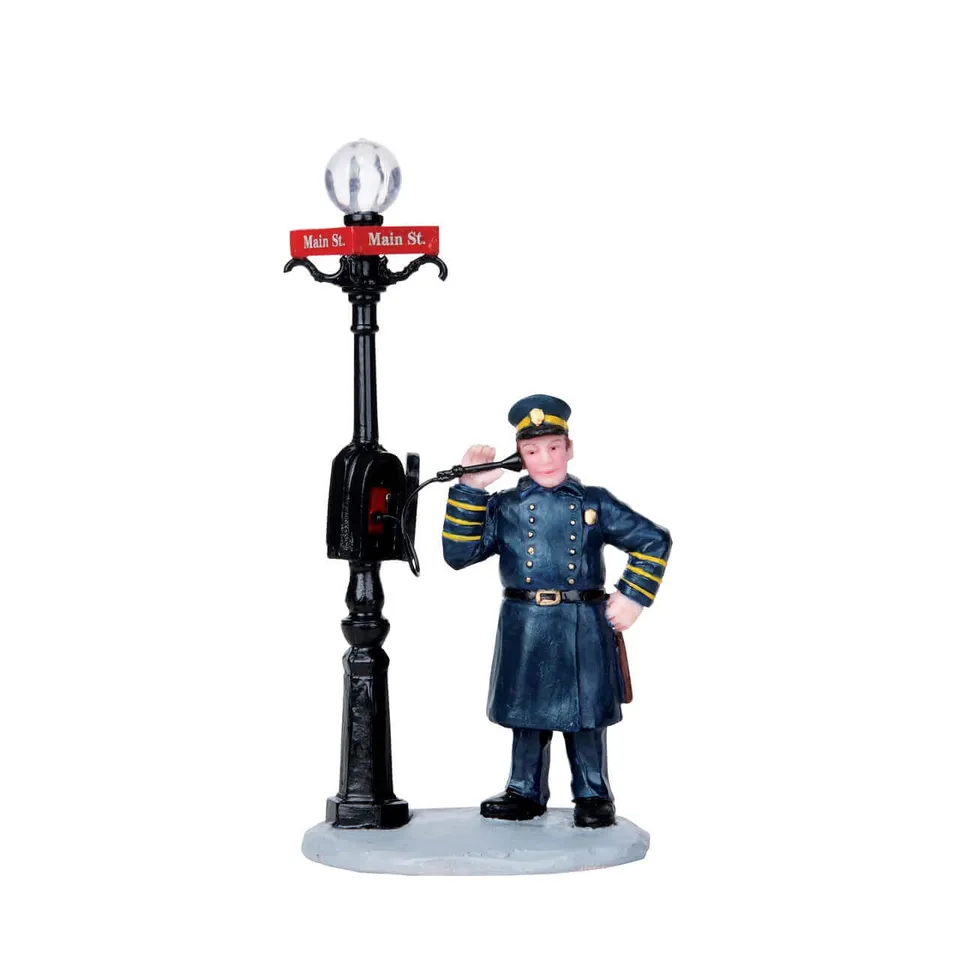 lemax-police-call-box-cabine-t-l-phone-miniature image 1